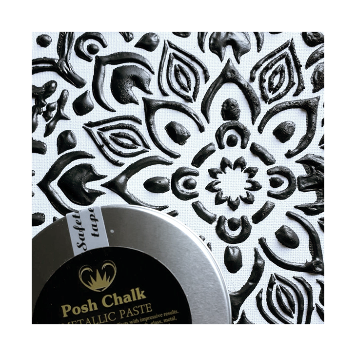 EMBOSSINGPASTA - Posh Chalk Metallic Paste - BLACK CARBON