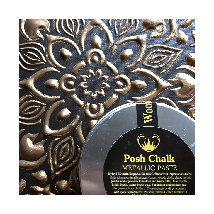 EMBOSSINGPASTA - Posh Chalk Metallic Paste - VAN DYKE BROWN
