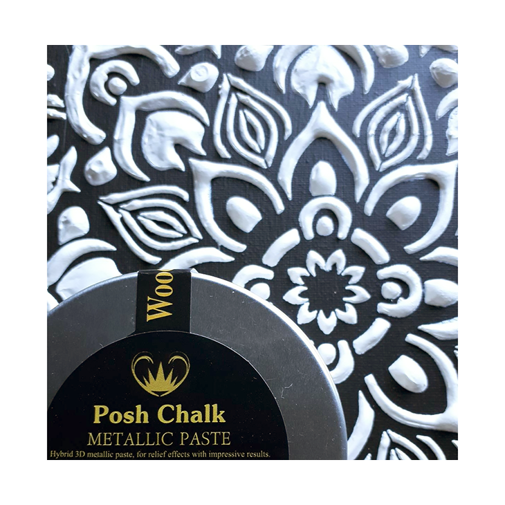 Posh Chalk® Metallic Paste - WHITE TITANIUM - Embossingpasta