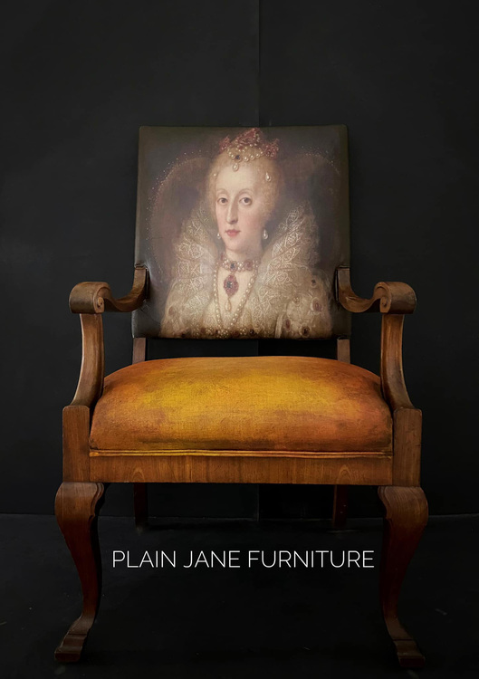 MINT Decoupage Paper NOBLE LADY - Photo credit: Plain Jane Furniture