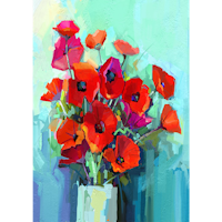 MINT - A1 Decoupagepapper (ca 59x84cm) - POPPIES