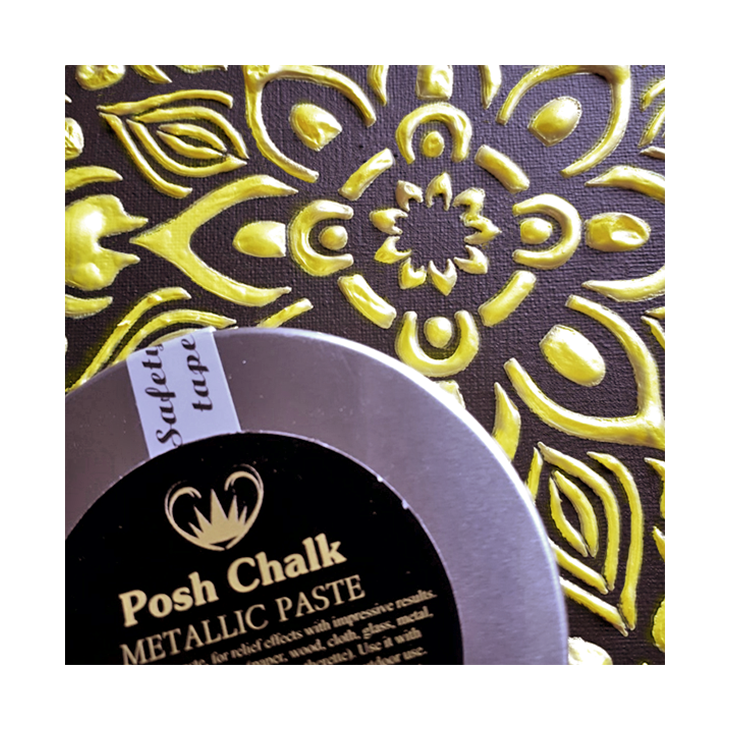 Posh Chalk Metallic Paste - YELLOW CANARY CADMIUM - Embossingpasta