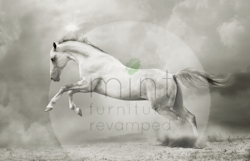 Mint By Michelle WHITE HORSE - A1 Decoupage Paper ca 59x84cm
