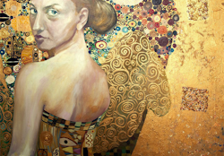 MINT - A1 Decoupagepapper (ca 59x84cm) - WOMAN IN GOLD