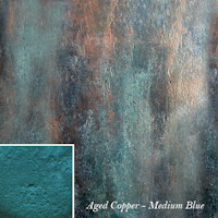 PP Aged Copper - Creative Powders - Faux Verdigris - BLÅ / Medium Blue