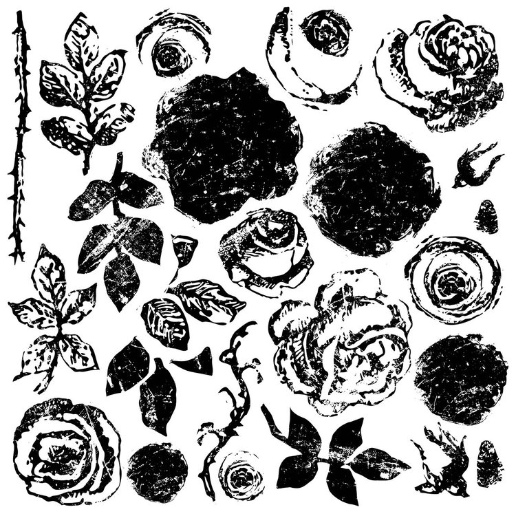 IOD Dekorstämpel - Painterly Roses