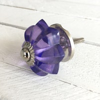 Möbelknopp - Glass Swirler Purple