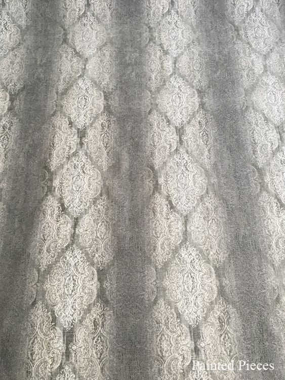 Jakobsdals Textil Metervara - COZY DAMASK (Grå/Silver) - Baksida