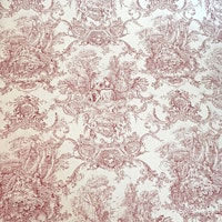 Boel & Jan Textil Metervara - TOILE (off white / röd)