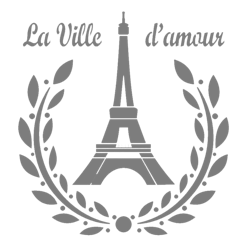 Autentico Schablon - La Ville d'amour ca 30x30cm