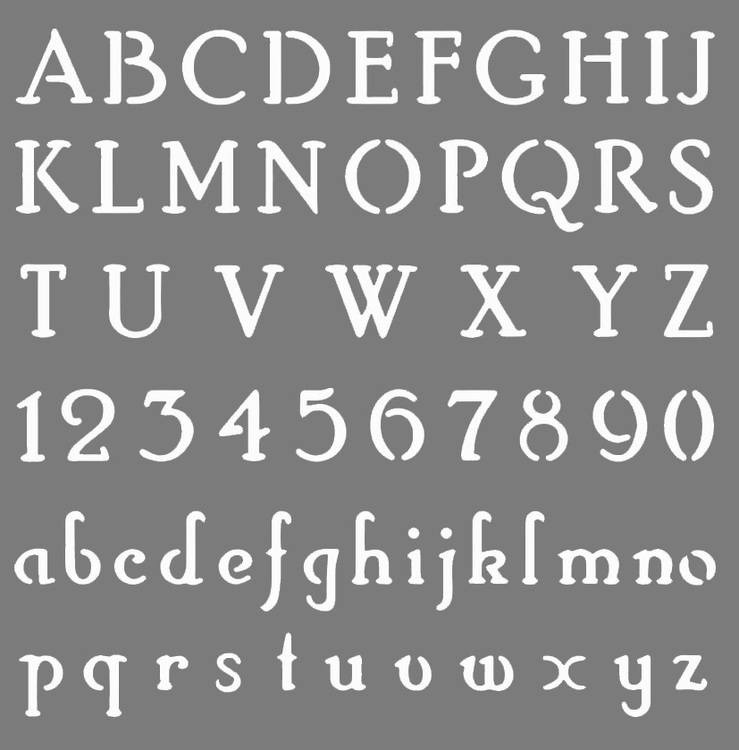 Autentico Schablon - Letters and Numbers