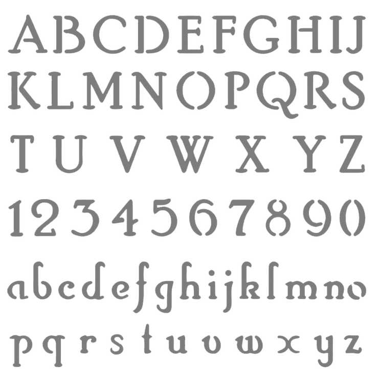 Autentico Schablon - Letters and Numbers