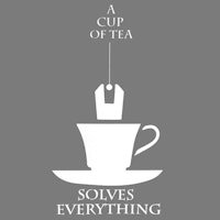 Autentico Schablon - Cup of Tea ca 39x59cm