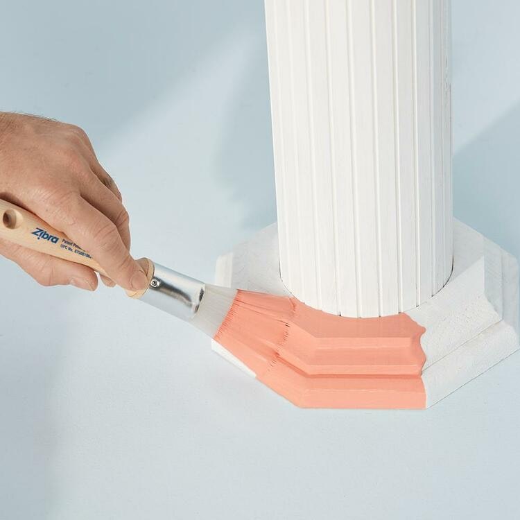 PENSEL - Zibra FAN Paint Brush - Solfjäderformad snickeri- och möbelpensel