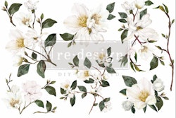 Re Design Décor Transfers® - White Magnolia - LITEN ca 30x46cm
