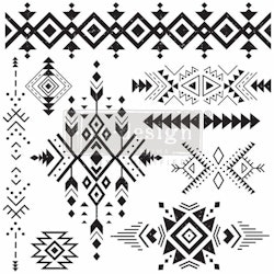 Re Design Dekorstämpel - Tribal Prints 30x30cm