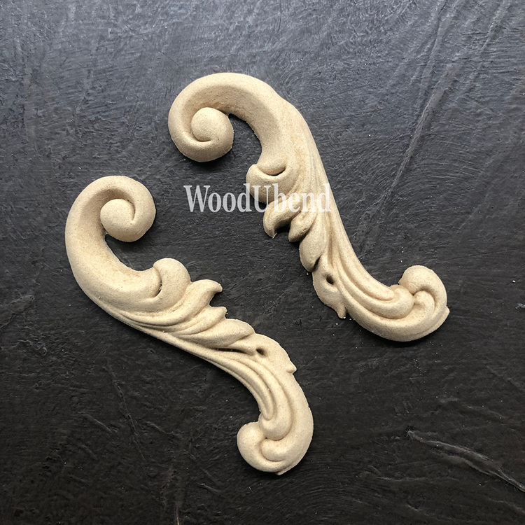 ORNAMENT - WoodUbend - Decorative Scrolls WUB1650 (6-pack)