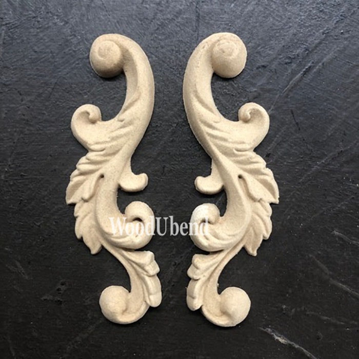 ORNAMENT - WoodUbend - Leafy Scrolls WUB2437