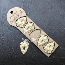 WoodUbend® Keyholes 4x3cm WUB0987 (5-pack)