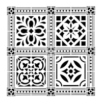 Posh Chalk® Schablon - Victorian Tile 50x50cm