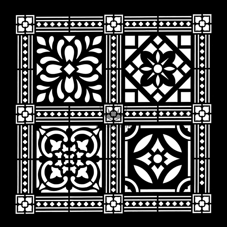 SCHABLONER - Posh Chalk Premium Stencils - Victorian Tile