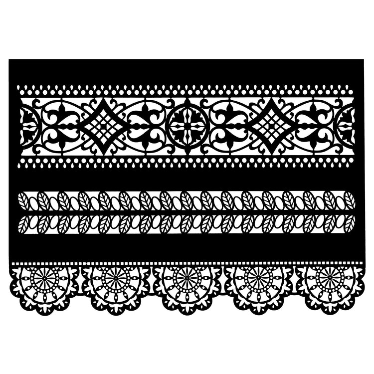 SCHABLONER - Posh Chalk Premium Stencils - Lace Border