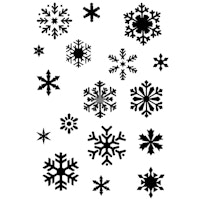Posh Chalk® Schablon - Snowflakes 21x30cm