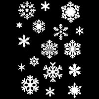 Posh Chalk® Schablon - Snowflakes 21x30cm
