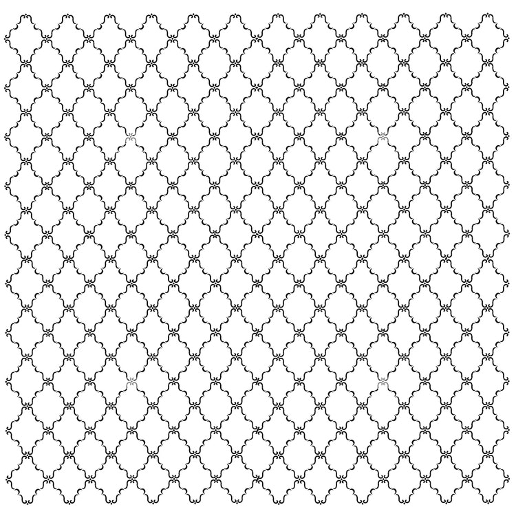SCHABLON - Posh Chalk Stencil - Dainty Trellis - Mönsterpass (4st) ca 100x100cm