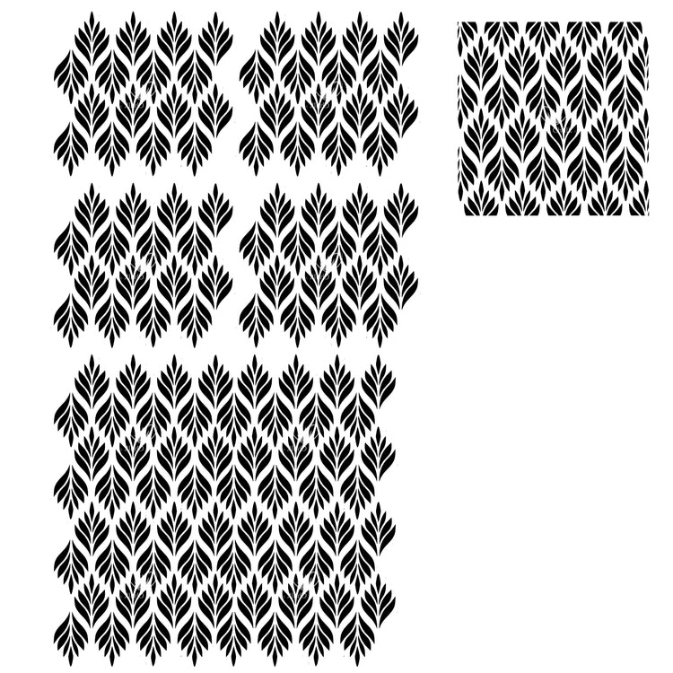 SCHABLONER - Posh Chalk Premium Stencil - Evergreen - Mönsterpass