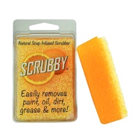 Scrubby Soap - Hand & Penseltvål med skrubbsvamp - ORANGE