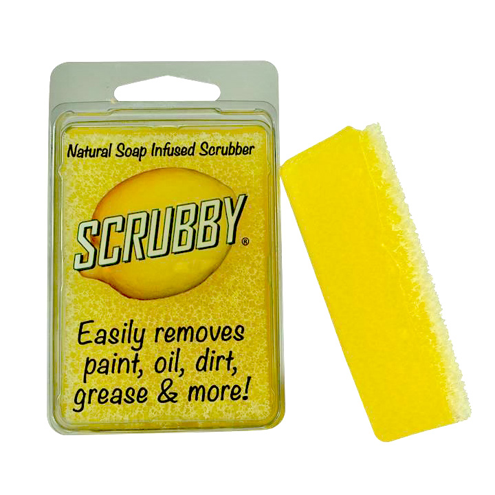 Scrubby Soap - Hand & Penseltvål med skrubbsvamp - LEMON