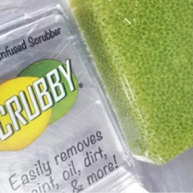 Scrubby Soap - Hand & Penseltvål med skrubbsvamp - LEMON LIME