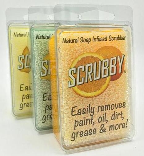 Scrubby Soap - Hand & Penseltvål med skrubbsvamp - LEMON LIME