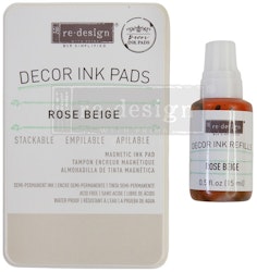 Re Design® - Stämpeldyna + färg 10ml - ROSE BEIGE