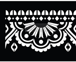 Re Design Schablon STICK & STYLE Mendhi Border - ​​​​​RULLE ca 18cm x 2.75m