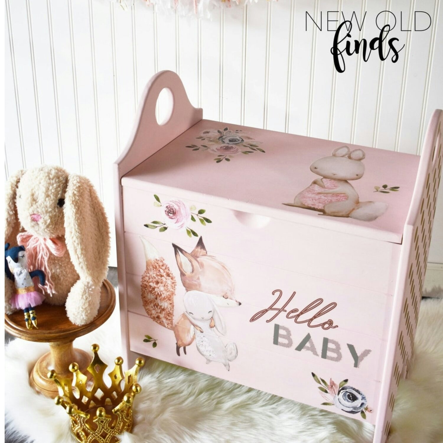 TRANSFER - Re Design Décor Transfers - Hello Baby - Photo credit @NewOldFinds