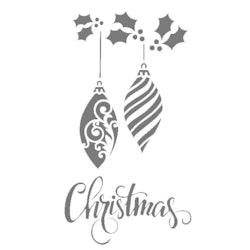Autentico Schablon - Christmas Ornaments (2) ca 18x30cm