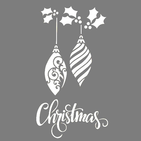 SCHABLON - Autentico Stencil - Christmas Ornaments