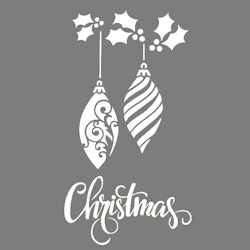Autentico Schablon - Christmas Ornaments (2) ca 18x30cm