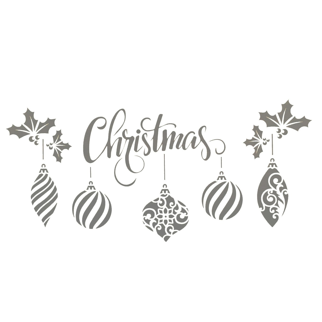 SCHABLON -  Autentico Stencil - Christmas Ornaments