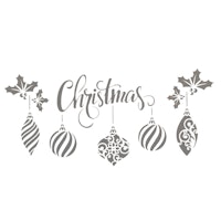 Autentico Schablon - Christmas Ornaments (5) ca 24x49cm