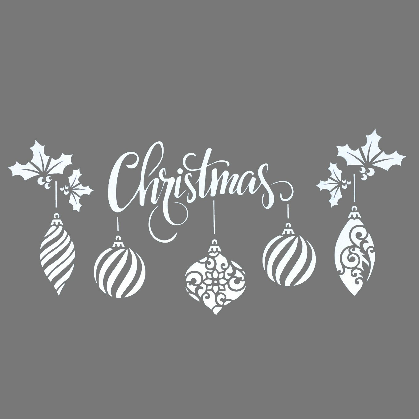 SCHABLON -  Autentico Stencil - Christmas Ornaments