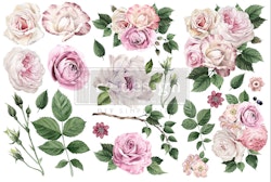 Re Design Décor Transfers® - Delicate Roses - LITEN ca 30x46cm