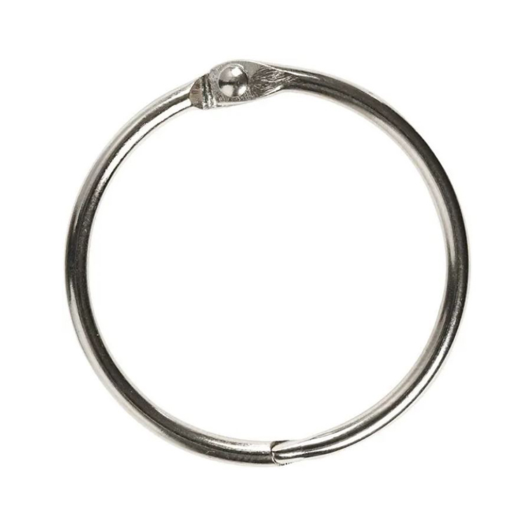 Bokring - Ring med klämma Ø 3.8cm - Set med 8st