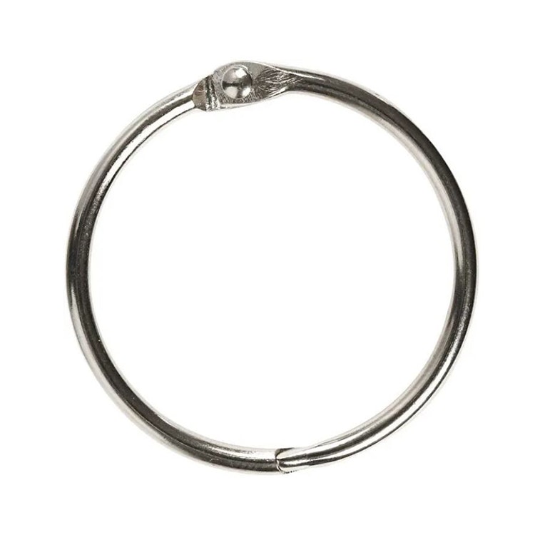 Bokring - Ringar med klämma Ø 3.8cm - Set med 8st