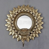 Filipiniana - Sunburst Flambeau - Väggdekoration / Ljusbricka med spegel (S) Ø 24cm
