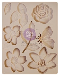 Prima Marketing® Decor Mould - Silikonform - Watercolour Floral (liten ca 9x11.5cm)