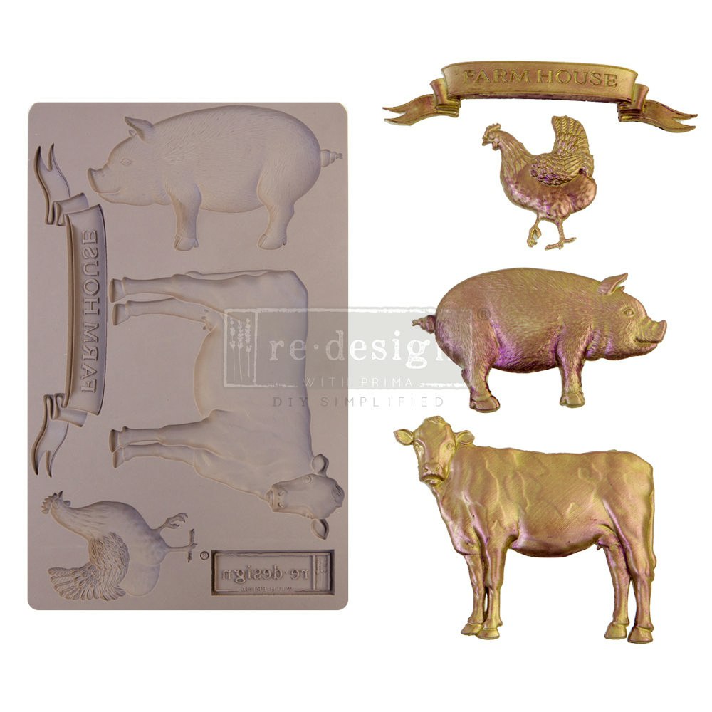 Silikonform - ReDesign Decor Moulds - Farm Animals