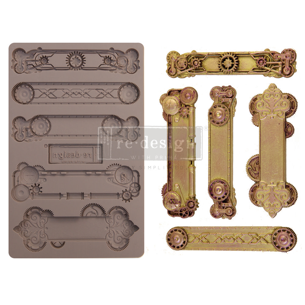 Silikonform - Re Design Decor Moulds - Steampunk Plates